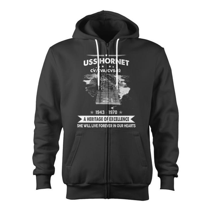 Uss Hornet Cv V4 Zip Up Hoodie