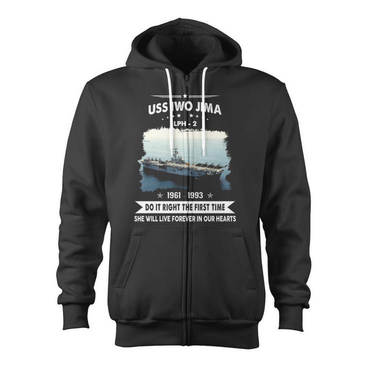 Uss Iwo Jima Lph V2 Zip Up Hoodie