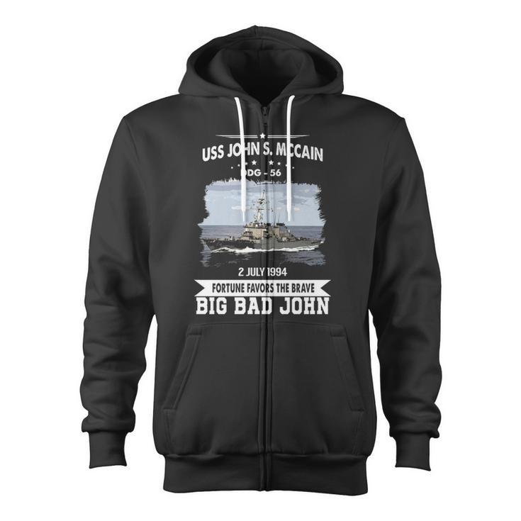 Uss John S Mccain Zip Up Hoodie