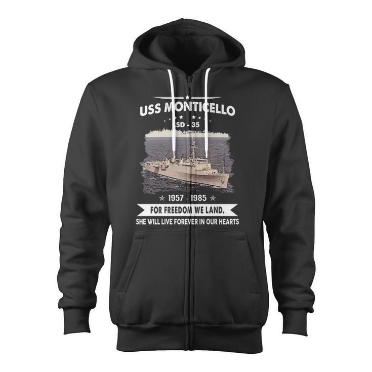 Uss Monticello Lsd Zip Up Hoodie