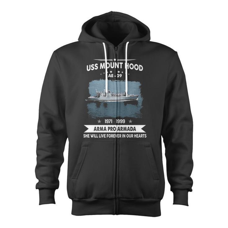 Uss Mount Hood Ae V2 Zip Up Hoodie