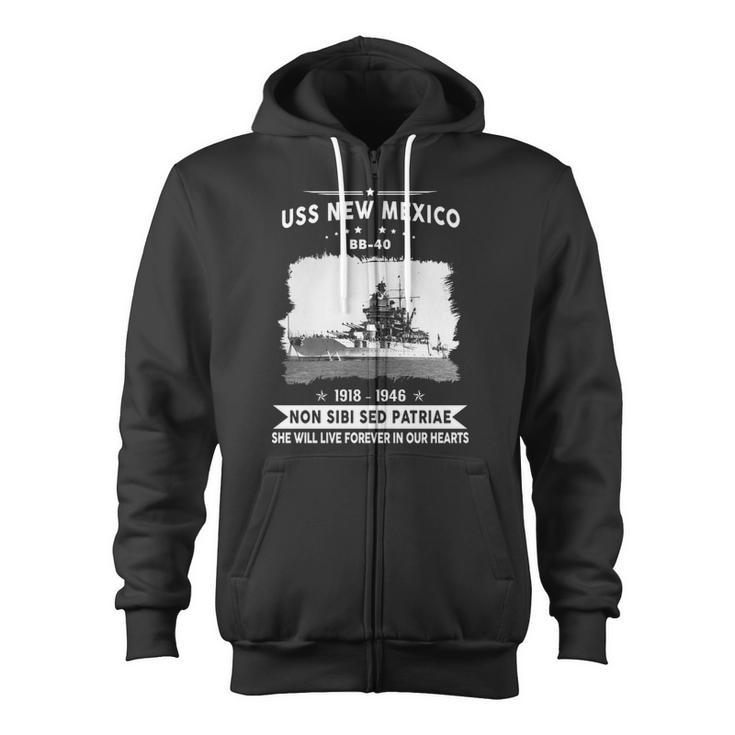 Uss New Mexico Bb Zip Up Hoodie
