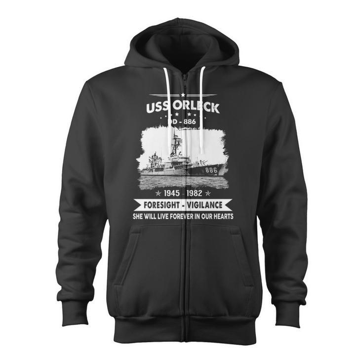 Uss Orleck Dd Zip Up Hoodie