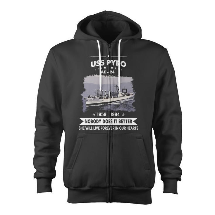 Uss Pyro Ae V2 Zip Up Hoodie