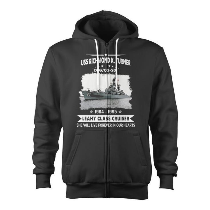 Uss Richmond K Turner Dlg 20 Cg Zip Up Hoodie