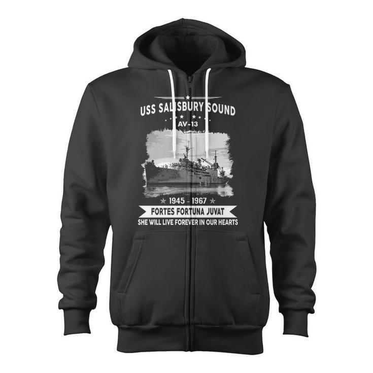 Uss Salisbury Sound Av Zip Up Hoodie