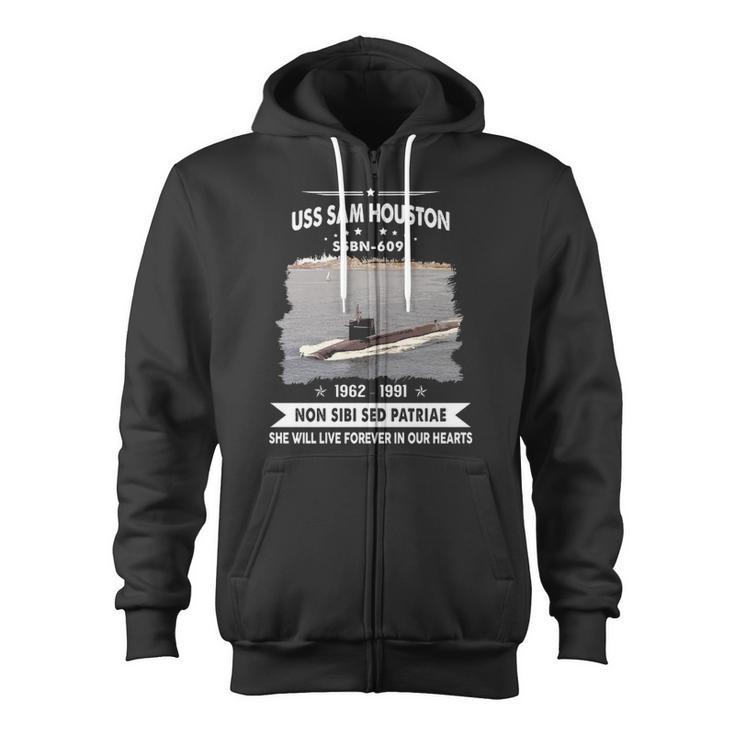 Uss Sam Houston Ssbn V2 Zip Up Hoodie