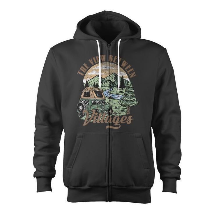 Vintage Stick Season Summer The-View-Between Village Outfit Zip Up Hoodie