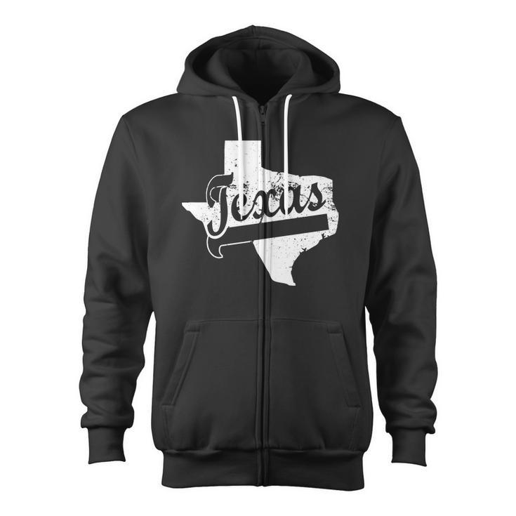 Vintage Texas State Logo Zip Up Hoodie