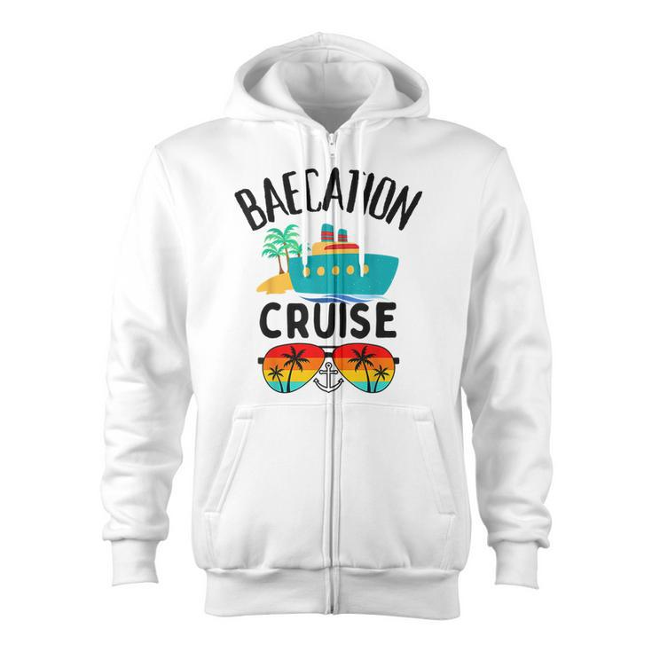 Baecation Cruise His And Her Couples Matching Vacation Ship Zip Up Hoodie