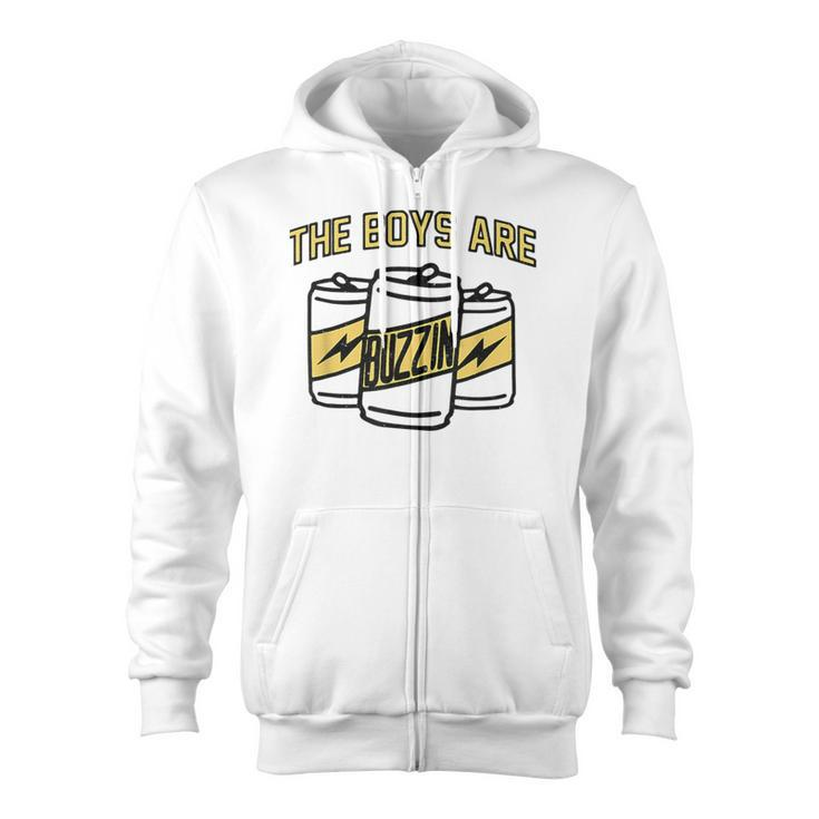 The Boys Are Buzzin Vintage Drinking Beer For Dad Zip Up Hoodie