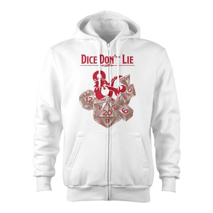 Dungeons & Dragons Red Dice Don't Lie Zip Up Hoodie