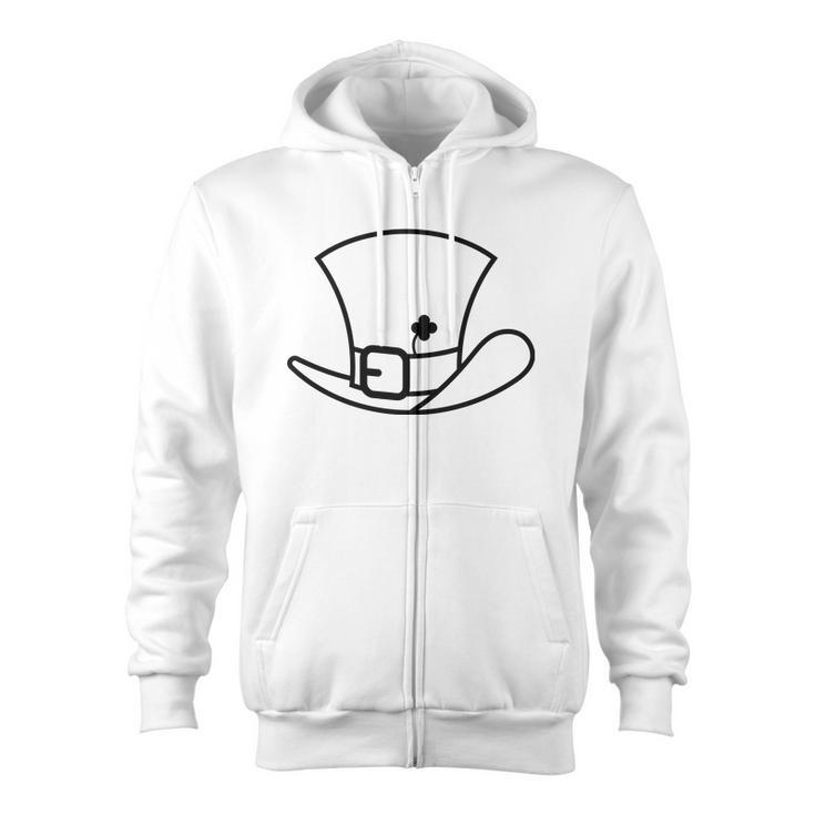 Leprechaun Hat Black Zip Up Hoodie