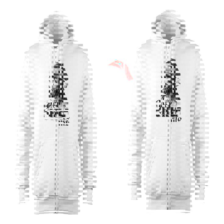 Merry Christmas Christian Jesus Christian Jesus Zip Up Hoodie