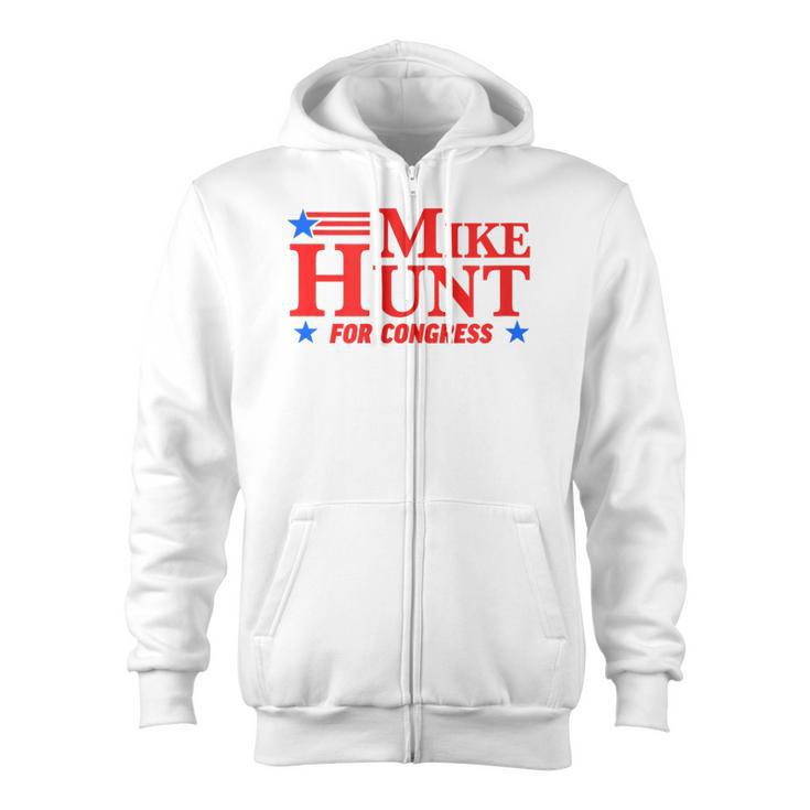 Mike Hunt Humor Political Zip Up Hoodie