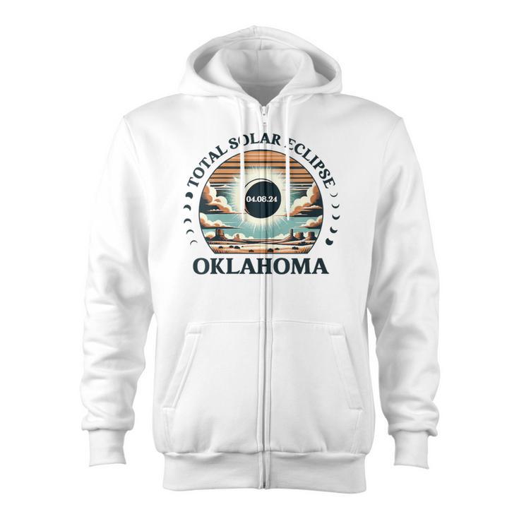 Oklahoma Eclipse 40824 America Total Solar Eclipse 2024 Zip Up Hoodie