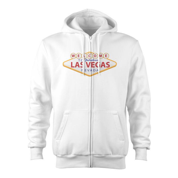 Welcome To Fabulous Las Vegas Sign Zip Up Hoodie