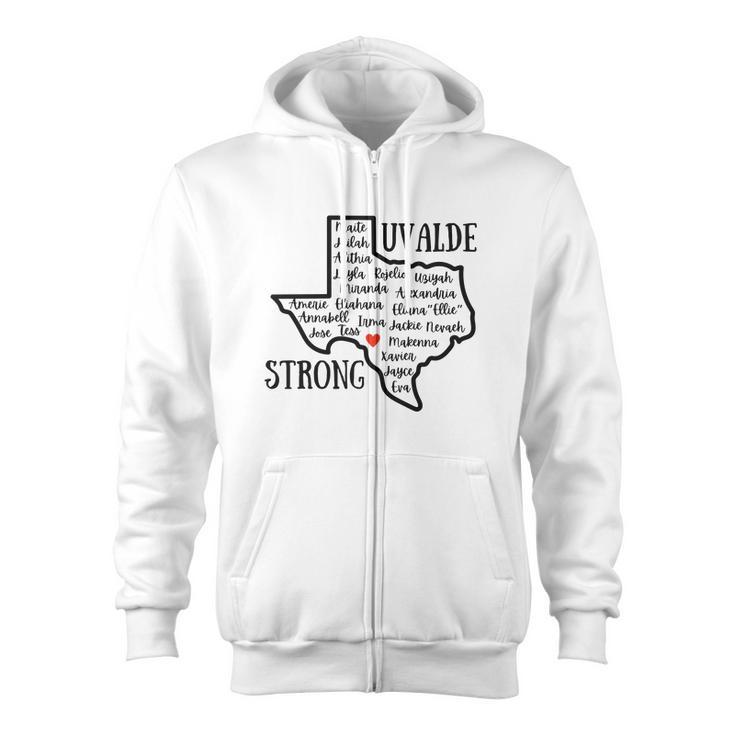 Uvalde Strong Remember The Victims Zip Up Hoodie