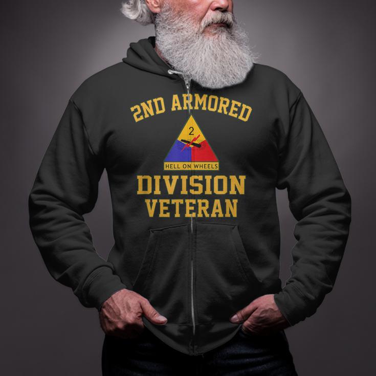 2Nd Armored Division Veteran Zip Up Hoodie