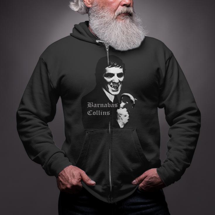 Barnabas Collins Dark Shadows Vintage Soap Tshirt Zip Up Hoodie