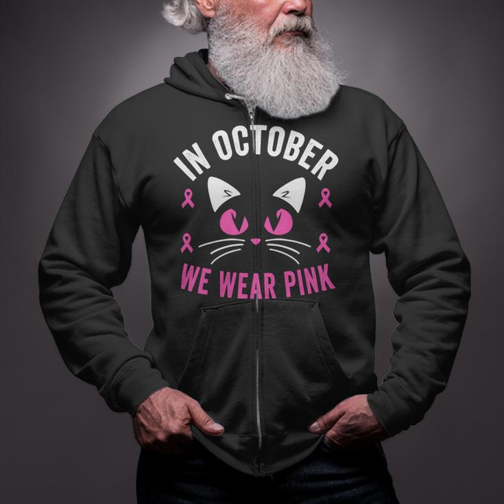 Bc Breast Cancer Awareness In October We Wear Pink Breast Cancer Awareness Kids Toddler Cancer Zip Up Hoodie