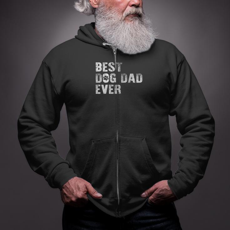 Best Dog Dad Ever Fathers Day Zip Up Hoodie