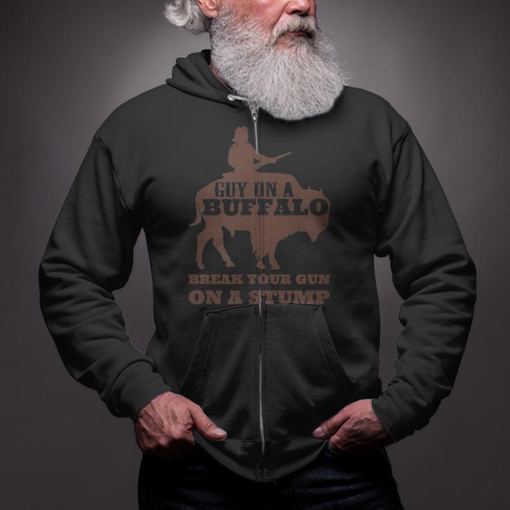 Break Your Gun A Stump Buffalo Rider Zip Up Hoodie