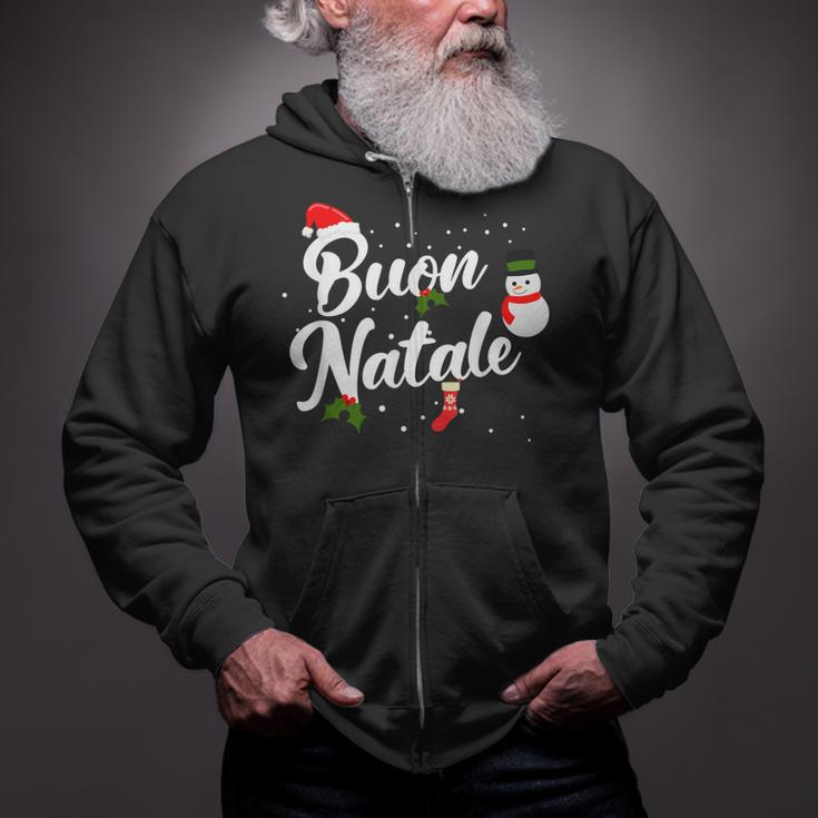 Buon Natale Italian Christmas Zip Up Hoodie