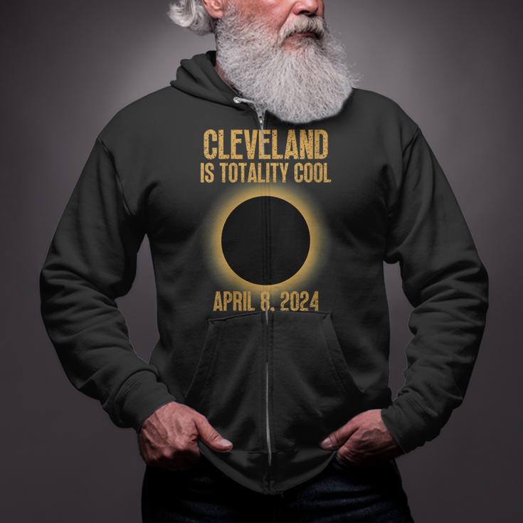 Cleveland Is Totality Cool Solar Eclipse 2024 Zip Up Hoodie