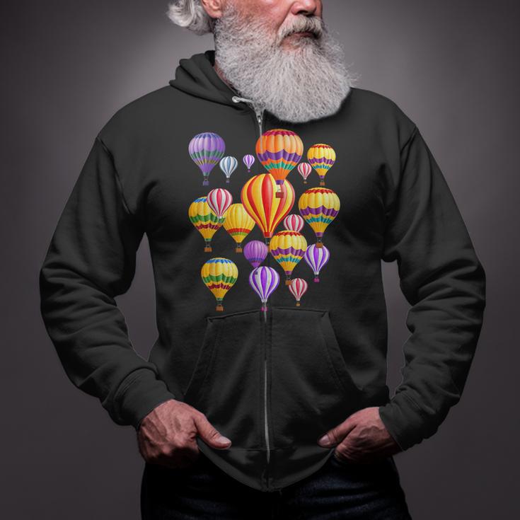 Colorful Hot Air Balloons Zip Up Hoodie