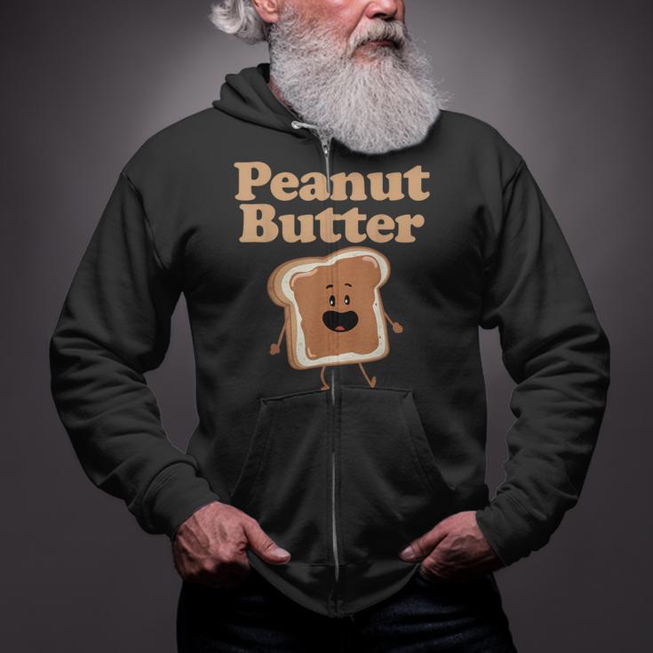 Dancing Peanut Butter Matching Peanut Butter And Jelly Zip Up Hoodie