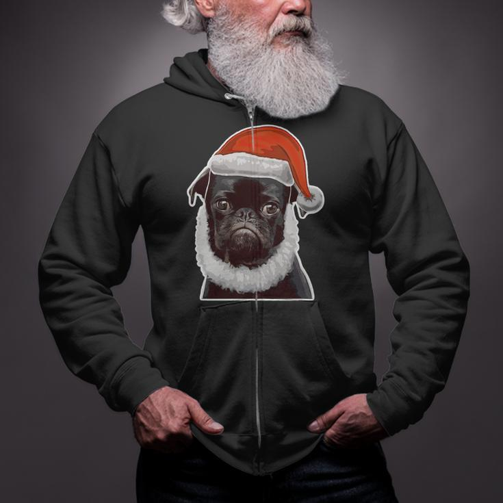 Pug Christmas Ugly Sweater For Pug Dog Lover Zip Up Hoodie