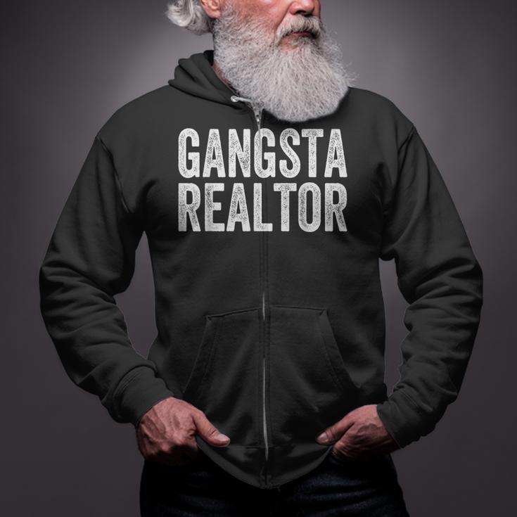 Gangsta Realtor Broker Real Estate Agent Zip Up Hoodie