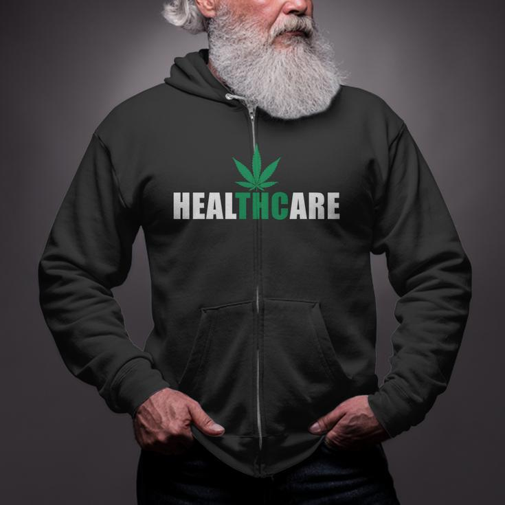 Healthcare Medical Marijuana Weed Tshirt Zip Up Hoodie