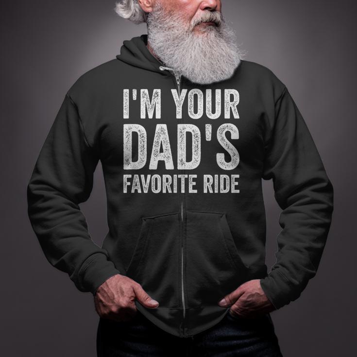 Inappropriate I'm Your Dad's Favorite Ride N Zip Up Hoodie