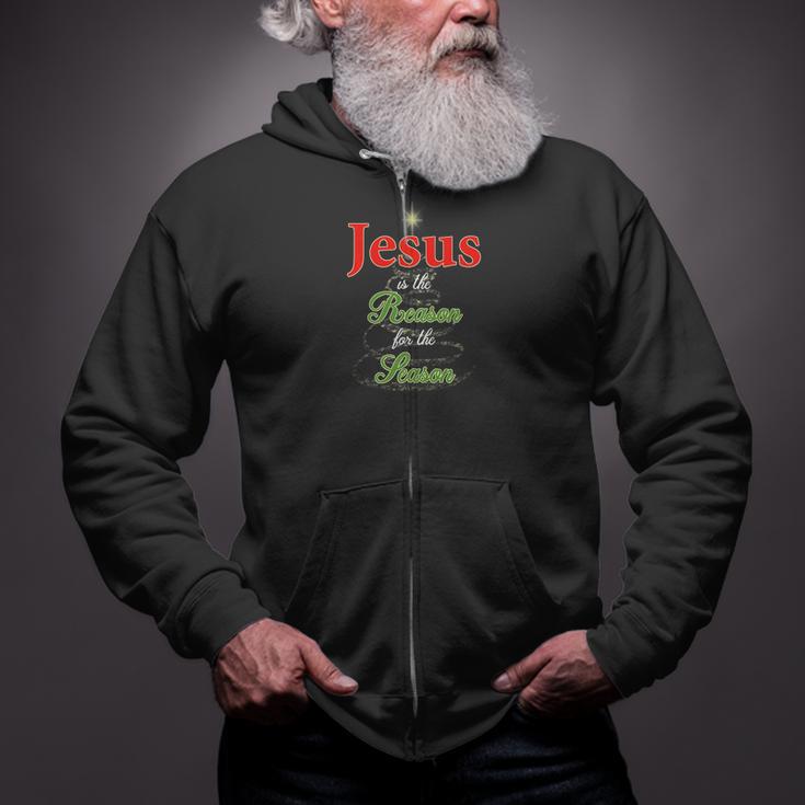 Jesus Reason Season Christmas Zip Up Hoodie