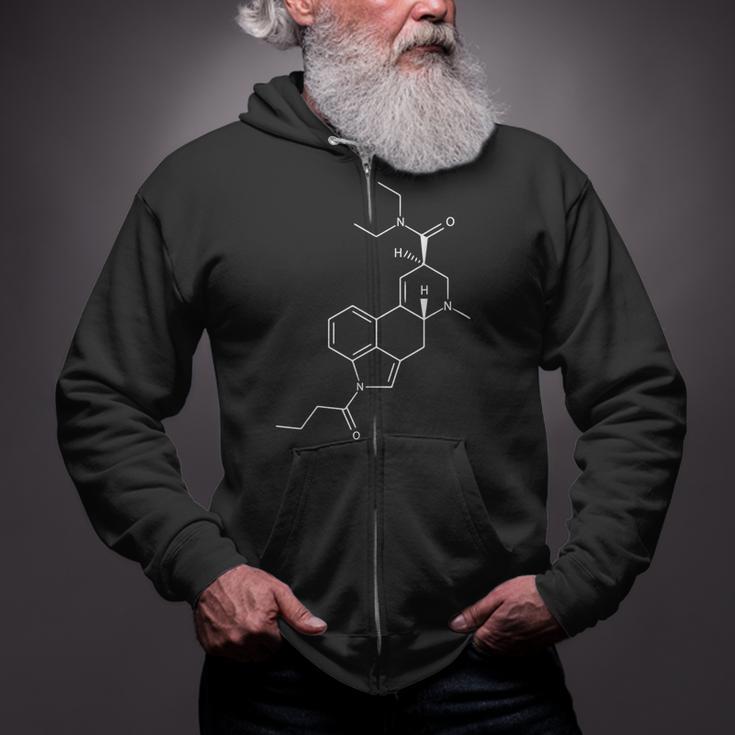 Lsd Molecule Science Zip Up Hoodie