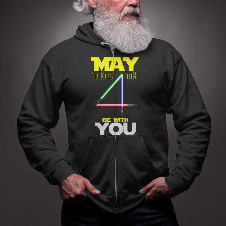 May The 4Th Be With You Lightsaber Tshirt Zip Up Hoodie
