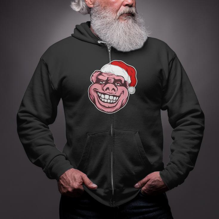 Nasty Papa Pig Christmas Bbq Premium Shirt Zip Up Hoodie