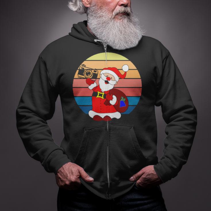 Photographer Meme Camera From Santa Claus Zip Up Hoodie