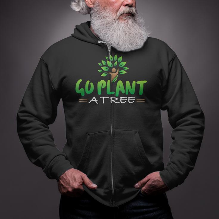 Plant A Tree Earth Day Zip Up Hoodie