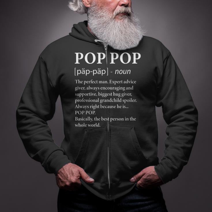 Pop Pop Definition Grandpa Zip Up Hoodie