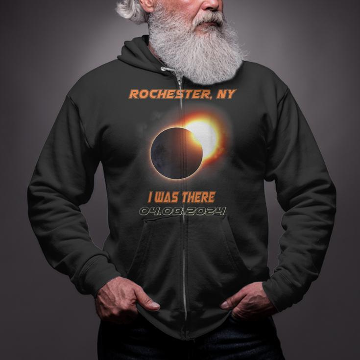 I Was There Total Solar Eclipse Rochester New York Ny Zip Up Hoodie
