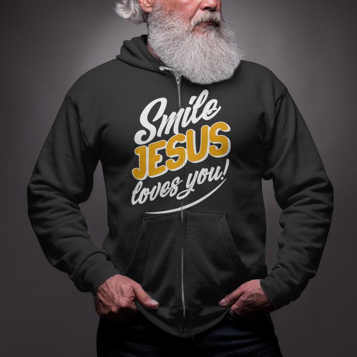 Smile Jesus Loves You Zip Up Hoodie