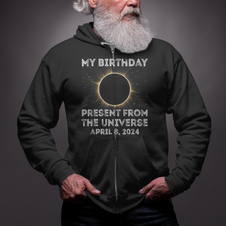 Solar Eclipse 2024 Birthday Present 4824 Totality Zip Up Hoodie