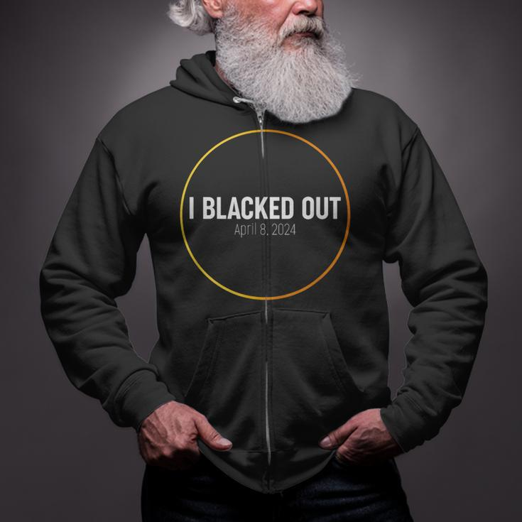 Solar Eclipse I Blacked Out Zip Up Hoodie