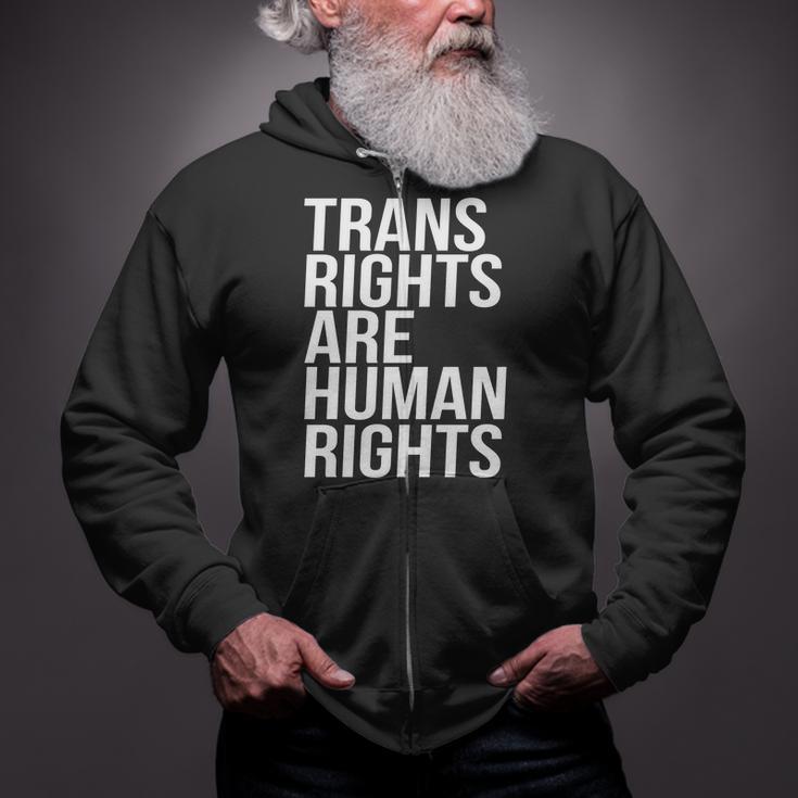 Transgender Trans Rights Are Human Rights V2 Zip Up Hoodie