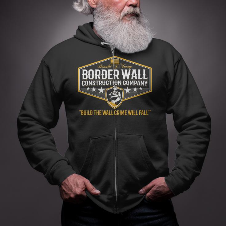 Usa Donald Trump Border Wall Construction Co Zip Up Hoodie