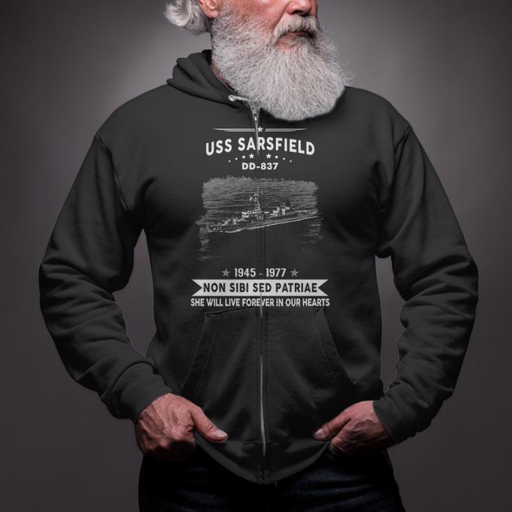 Uss Sarsfield Dd Zip Up Hoodie