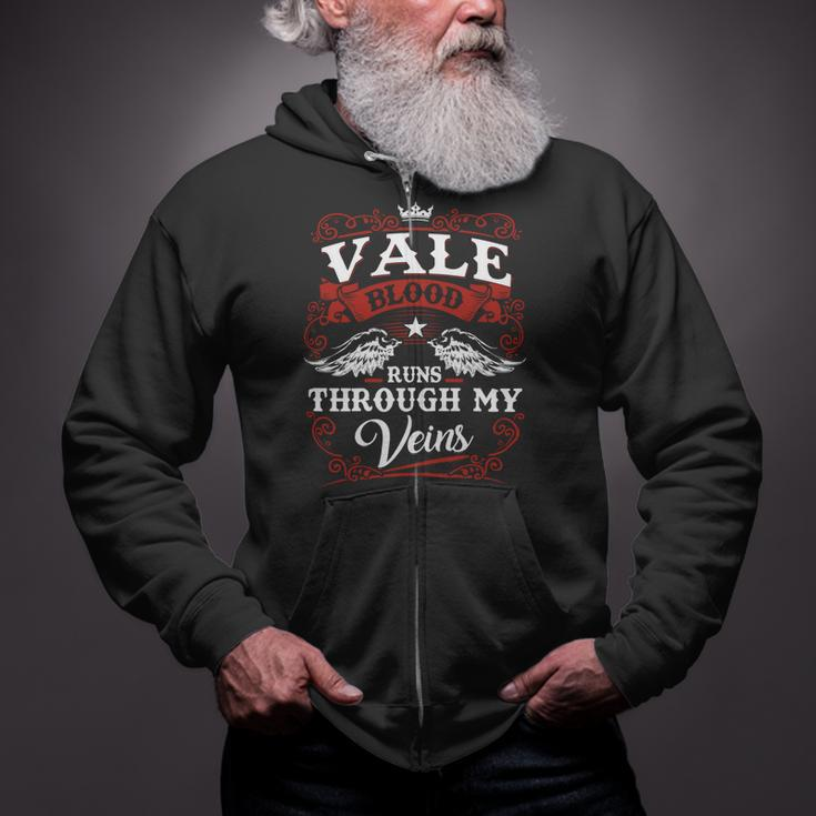 Vale Name Shirt Vale Family Name V2 Zip Up Hoodie